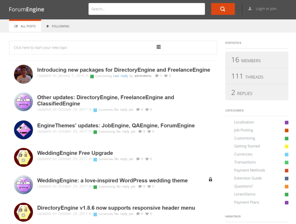WordPress Forumengine
